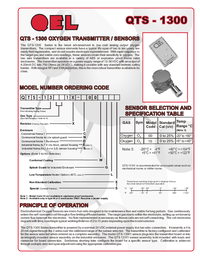 Thumbnail of document Data Sheet - QTS-1300 Series Oxygen Transmitter/Sensors